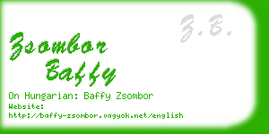 zsombor baffy business card